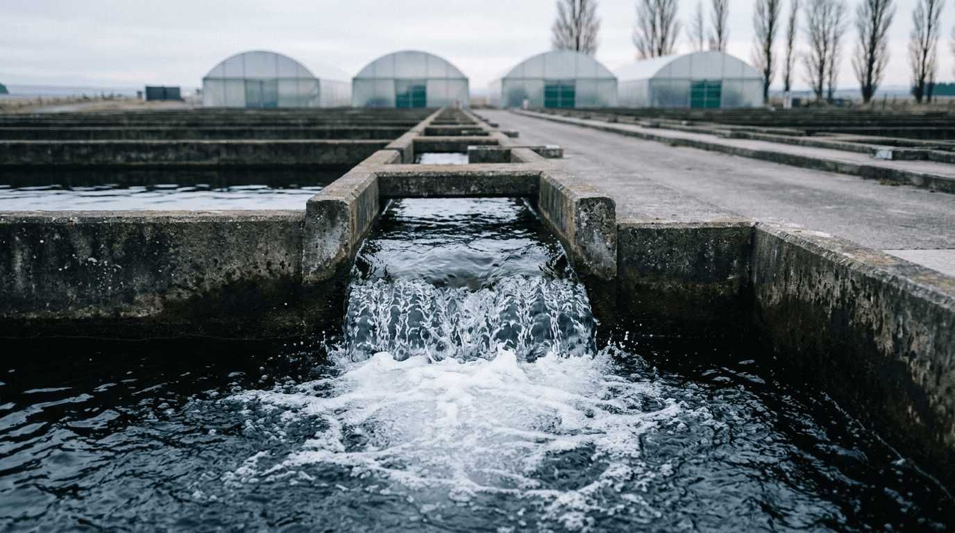 Artesian water entering a pool